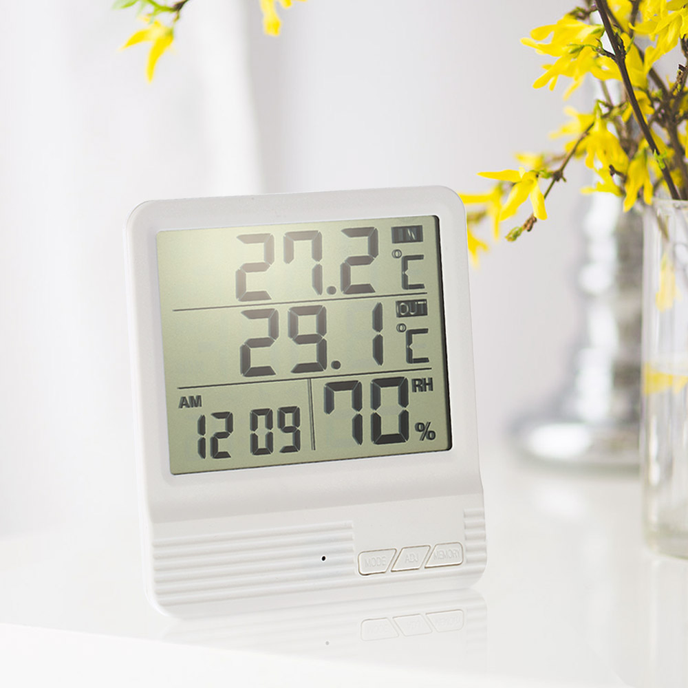 Digital Thermometer Hygrometer termometro Alarm Clock Temperature Humidity tester Indoor Outdoor weather station diagnostic tool