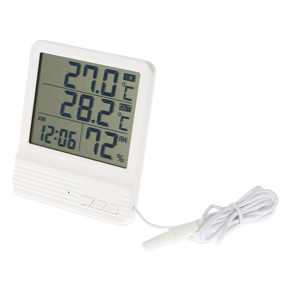 Digital Thermometer Hygrometer termometro Alarm Clock Temperature Humidity tester Indoor Outdoor weather station diagnostic tool