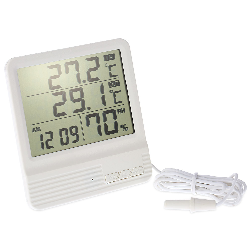 Digital Thermometer Hygrometer termometro Alarm Clock Temperature Humidity tester Indoor Outdoor weather station diagnostic tool