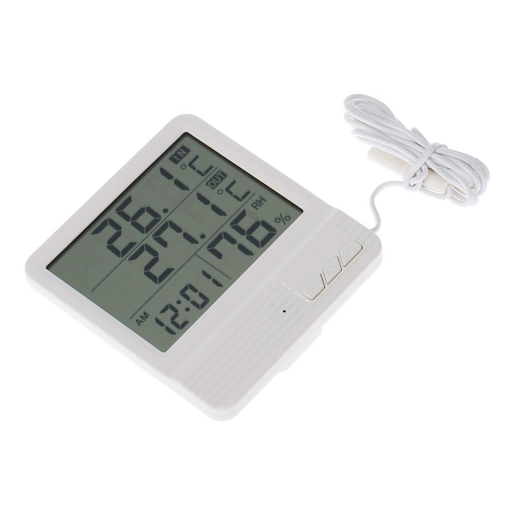 Digital Thermometer Hygrometer termometro Alarm Clock Temperature Humidity tester Indoor Outdoor weather station diagnostic tool