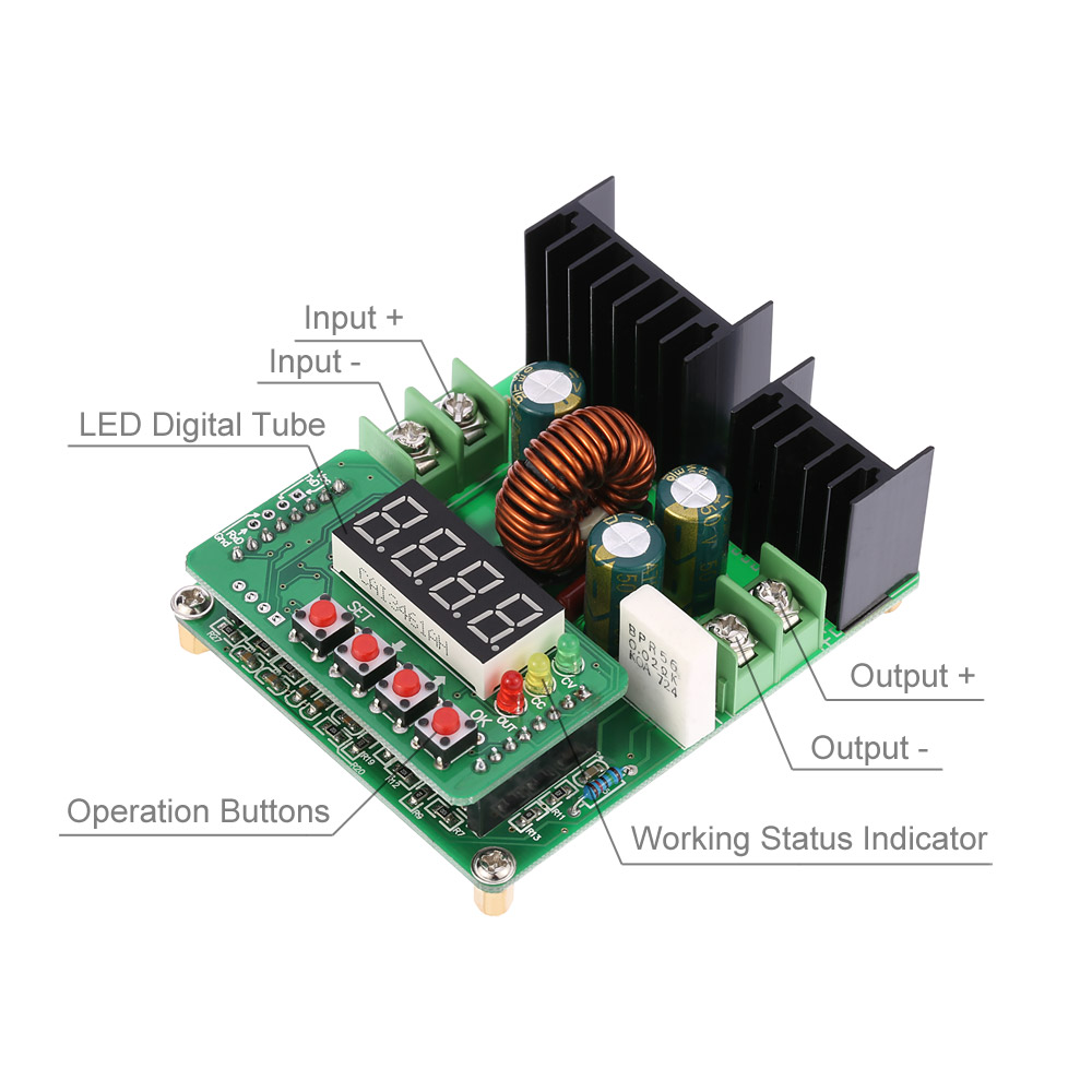 B3606 Digital DC DC Adjustable Step Down Module Precision NC Constant Voltage Current Power Input 6 40V Output 0 36V 6A Charger