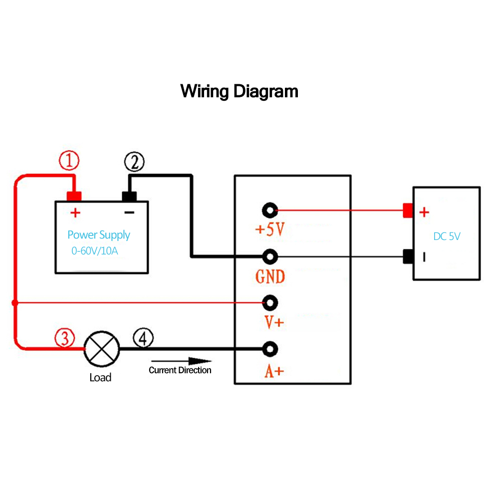 Voltage Module DC 0 60V 0 10A Volt Current Power Resistance Measurement Module Ampmeter Voltmeter Battery Test Stopwatch 4 Modes