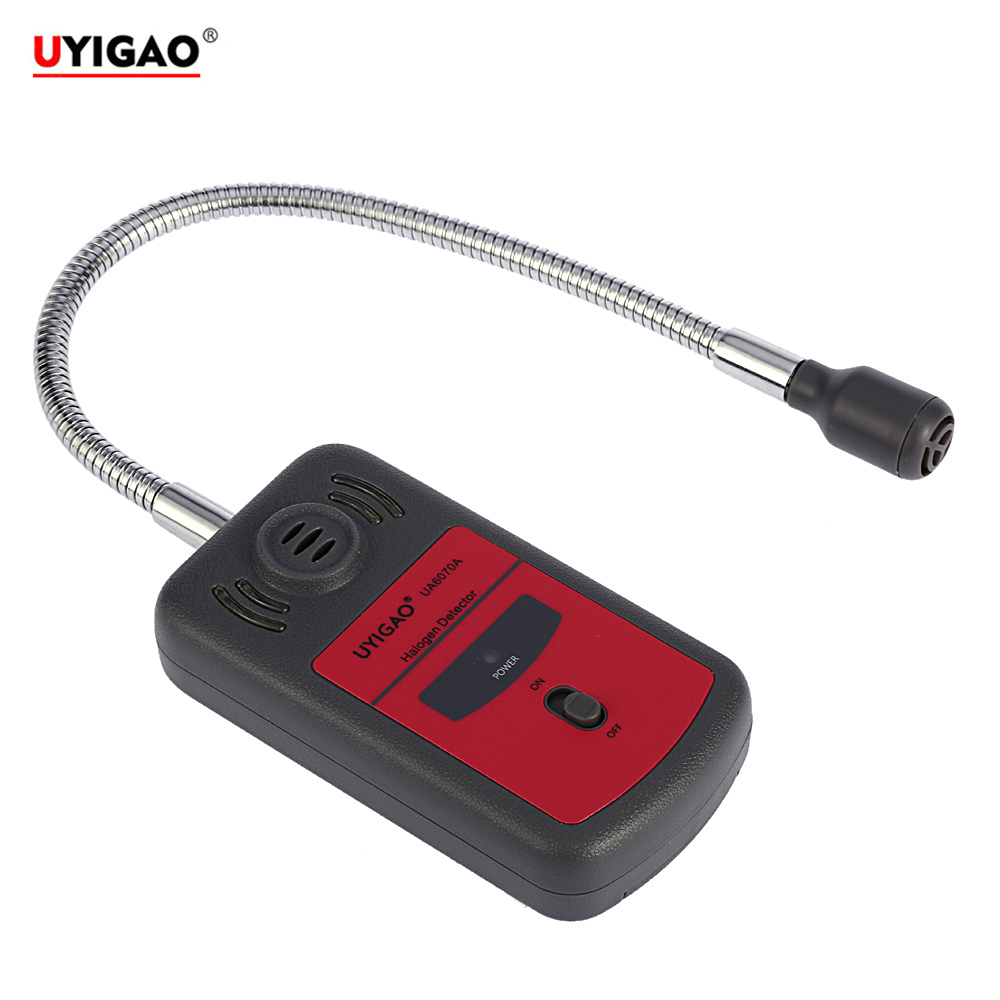 UYIGAO Portable Halogen Gas Leakage Detector monitor Automotive Chlorine Fluorine Tester Mini Gas Analyzer with Sound lightAlarm