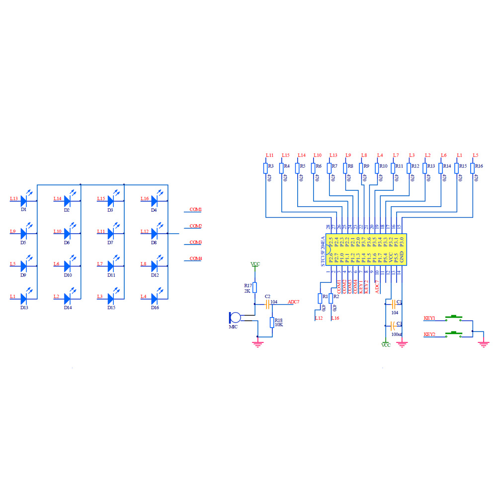 Funny DIY LED Cube Kit 4x4x4 Blue Light Electronic DIY Kit 64pcs LEDs Sound Control Electronic Learning Set Electronic Component