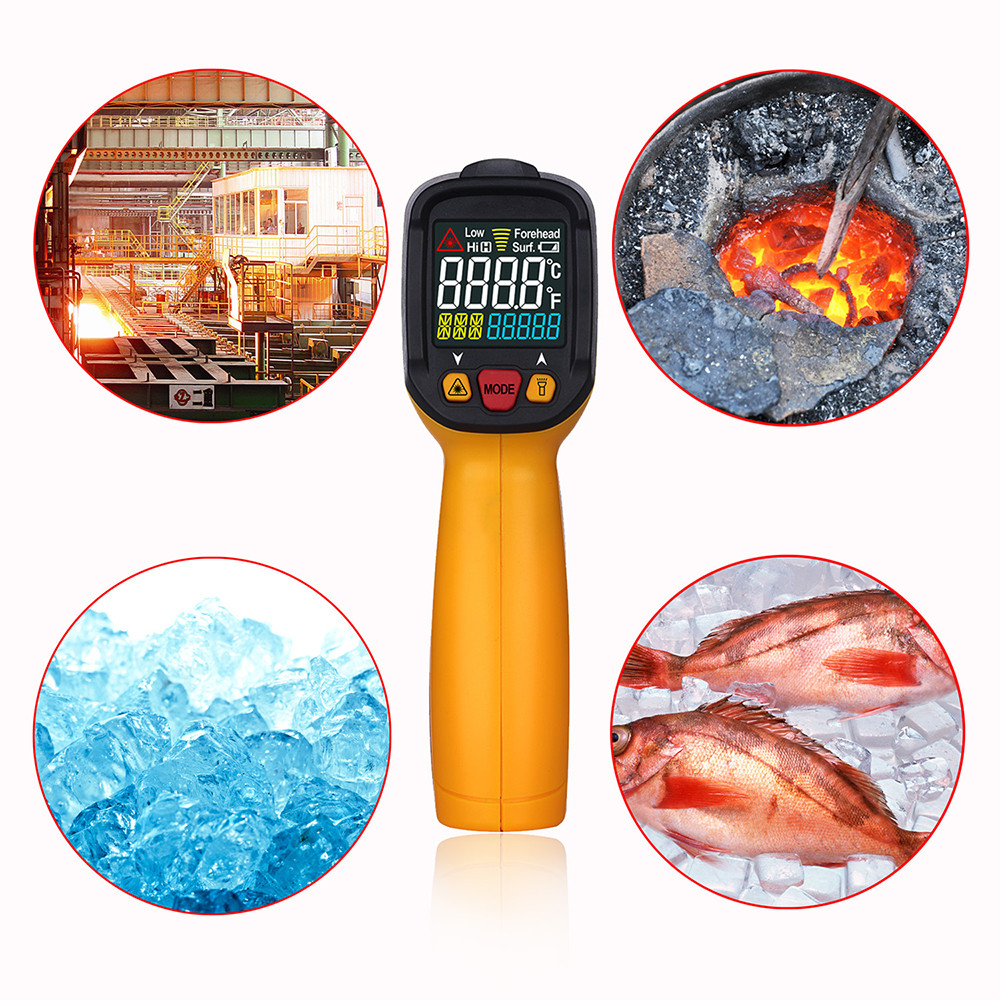 Infrared IR Thermometer Digital pyrometer IFine Temperature Tester thermometre infrarouge termometro digital Alarm Emissivity