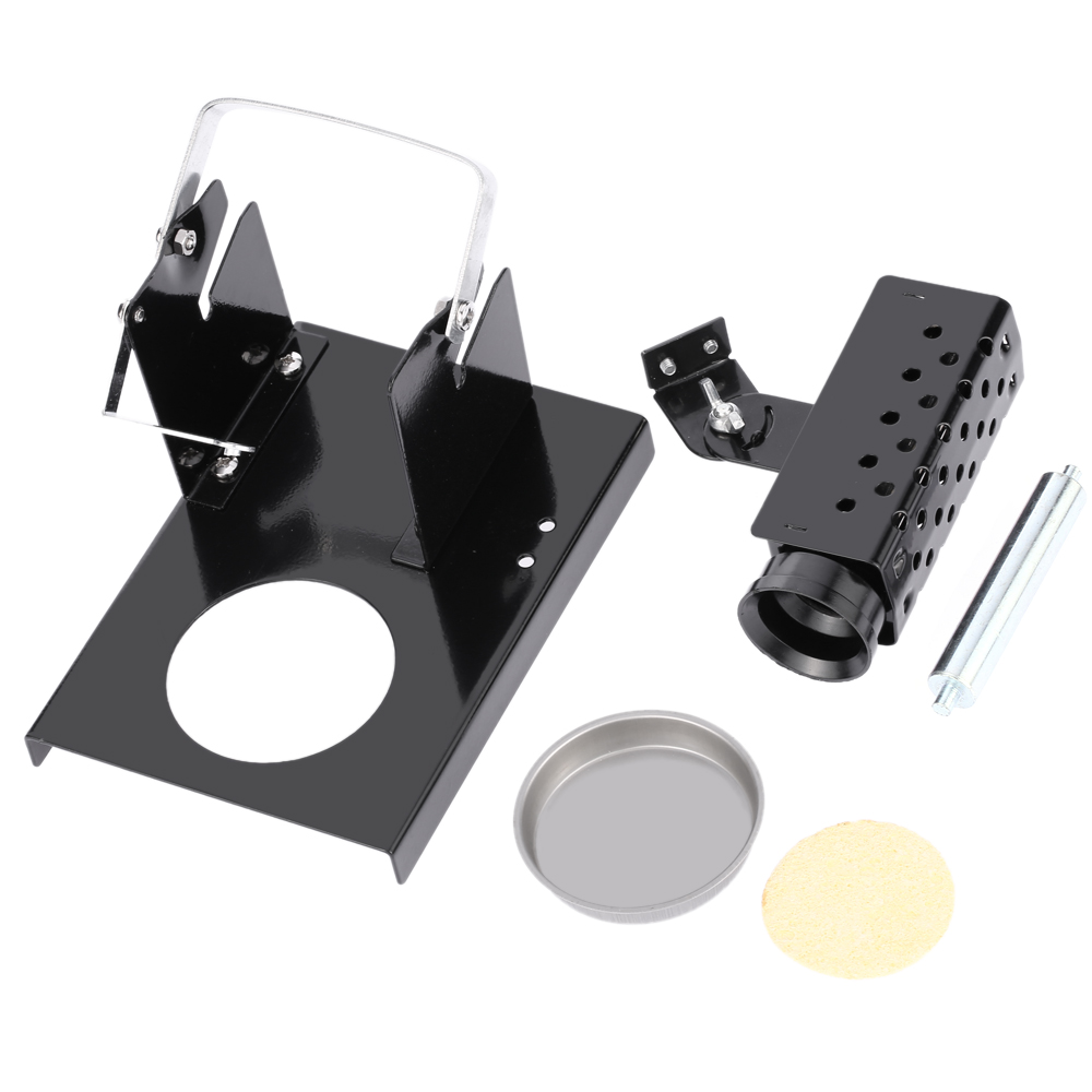 Fine Solder Station With Iron Stand Soldering Iron Stand Wire Holder Adjustable Elevation Angle Cleaning Sponge Welding Tool Kit