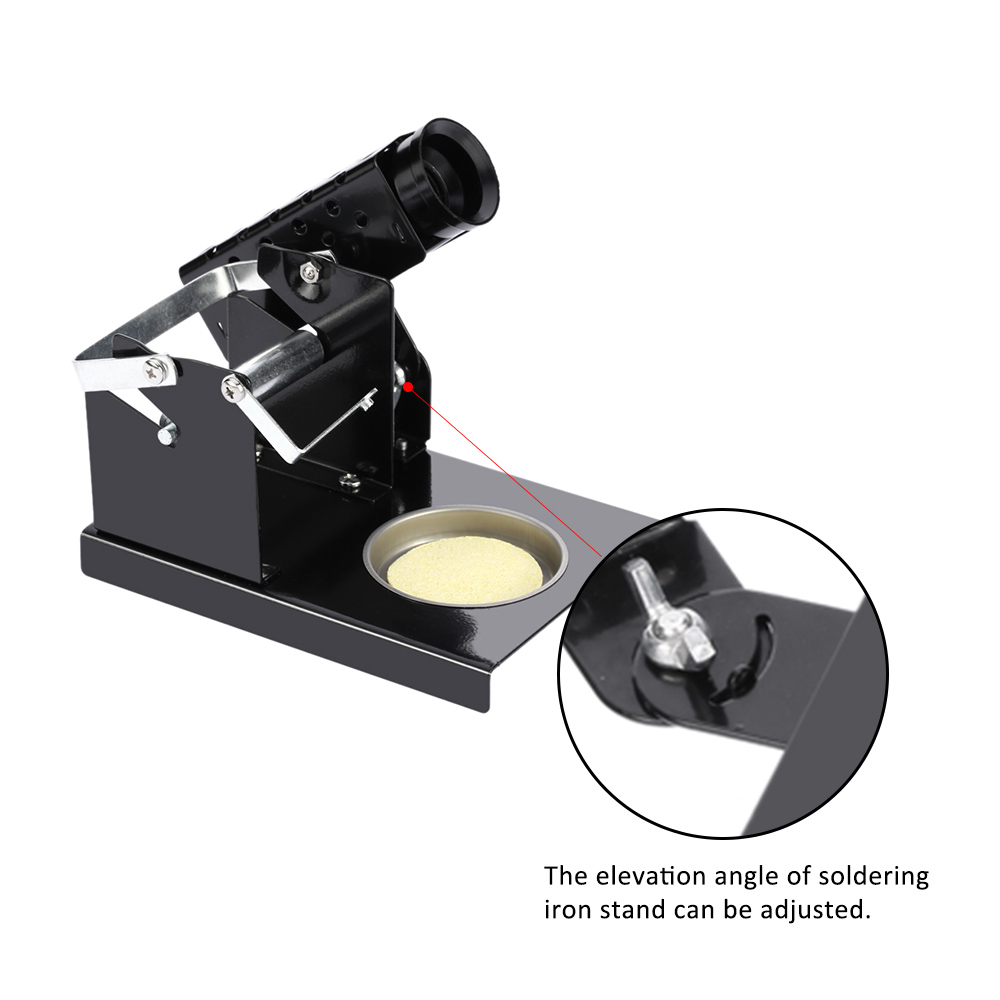 Fine Solder Station With Iron Stand Soldering Iron Stand Wire Holder Adjustable Elevation Angle Cleaning Sponge Welding Tool Kit