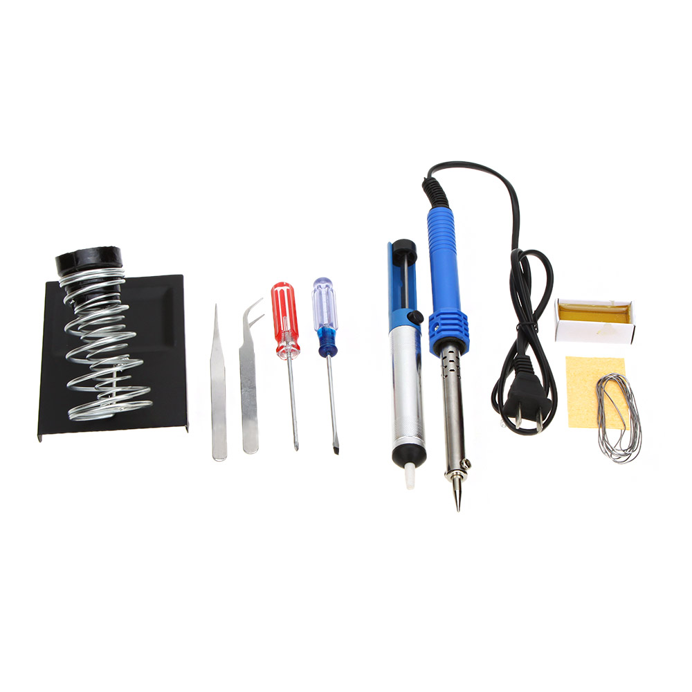 11 in 1 Electric Soldering Irons DIY Electric Solder Tools Kit Soldering Starter Set with Iron Stand Desolder Pump multi tools