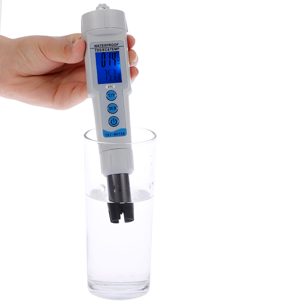 3 in 1 Pen Type Water Quality Tester Analyzer Multi parameter Waterproof Water Quality Monitor EC TDS Meter Acidometer