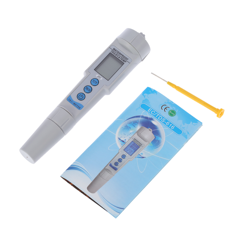 3 in 1 Pen Type Water Quality Tester Analyzer Multi parameter Waterproof Water Quality Monitor EC TDS Meter Acidometer