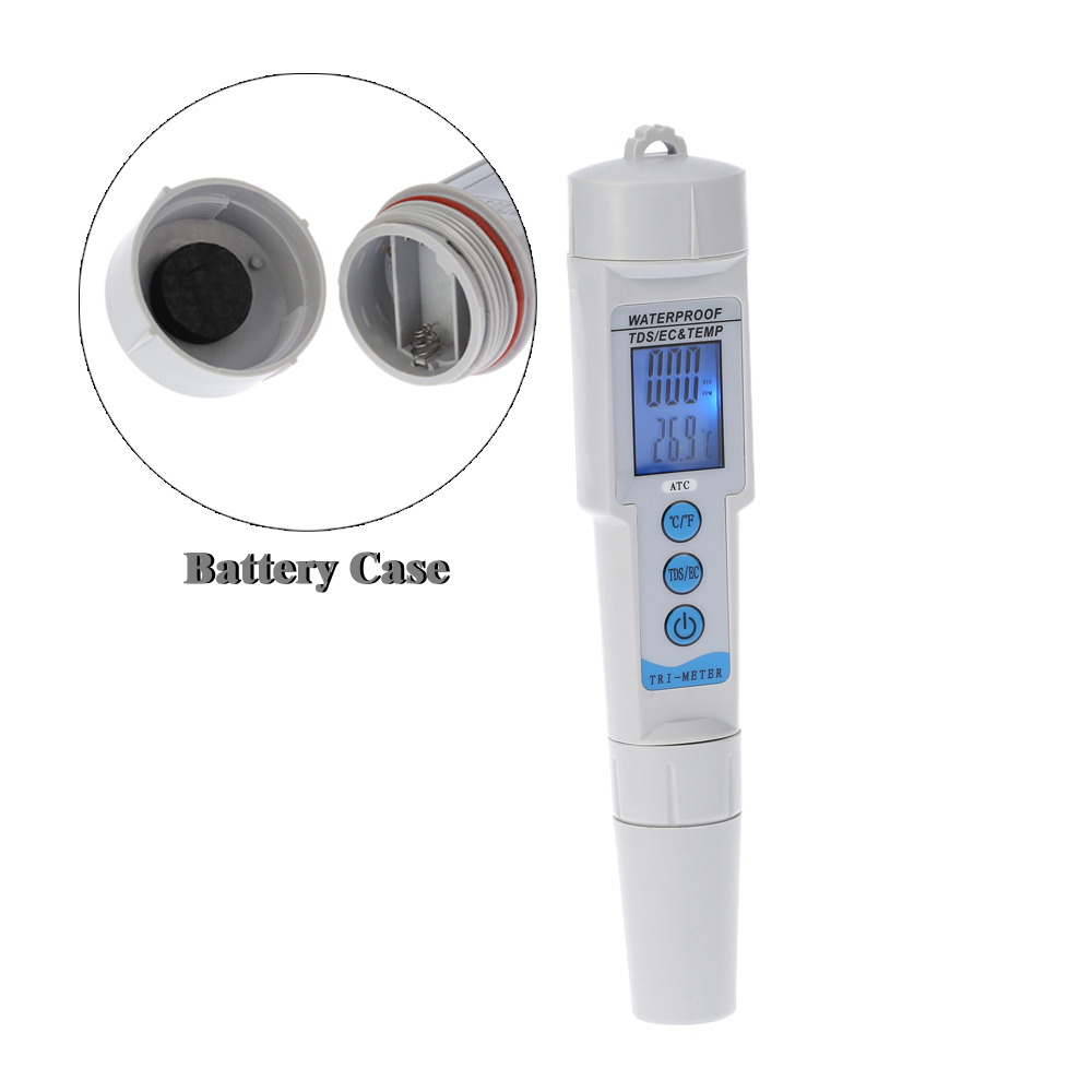 3 in 1 Pen Type Water Quality Tester Analyzer Multi parameter Waterproof Water Quality Monitor EC TDS Meter Acidometer