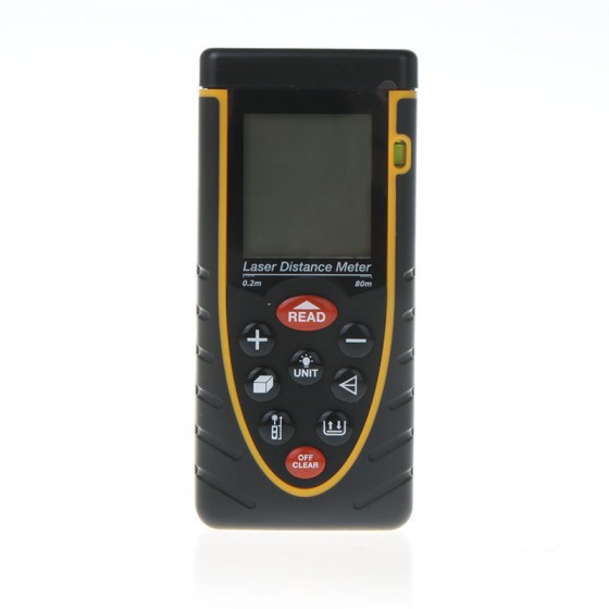 80m 262ft Handheld Laser Distance Meter Rangefinder Range Finder with Bubble Level Tape Measure Accuracy 2mm