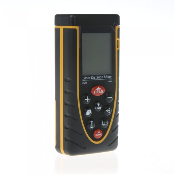 80m 262ft Handheld Laser Distance Meter Rangefinder Range Finder with Bubble Level Tape Measure Accuracy 2mm