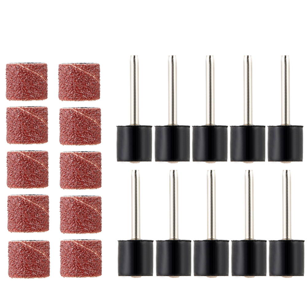 80 Grinding Wheel Sanding Bands Sanding Sleeves Sandpaper Dremel Accessories With Connecting Rod forGrinding Polishing Nail Tool