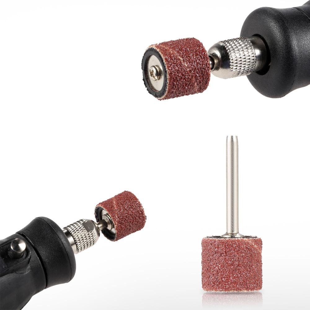 80 Grinding Wheel Sanding Bands Sanding Sleeves Sandpaper Dremel Accessories With Connecting Rod forGrinding Polishing Nail Tool