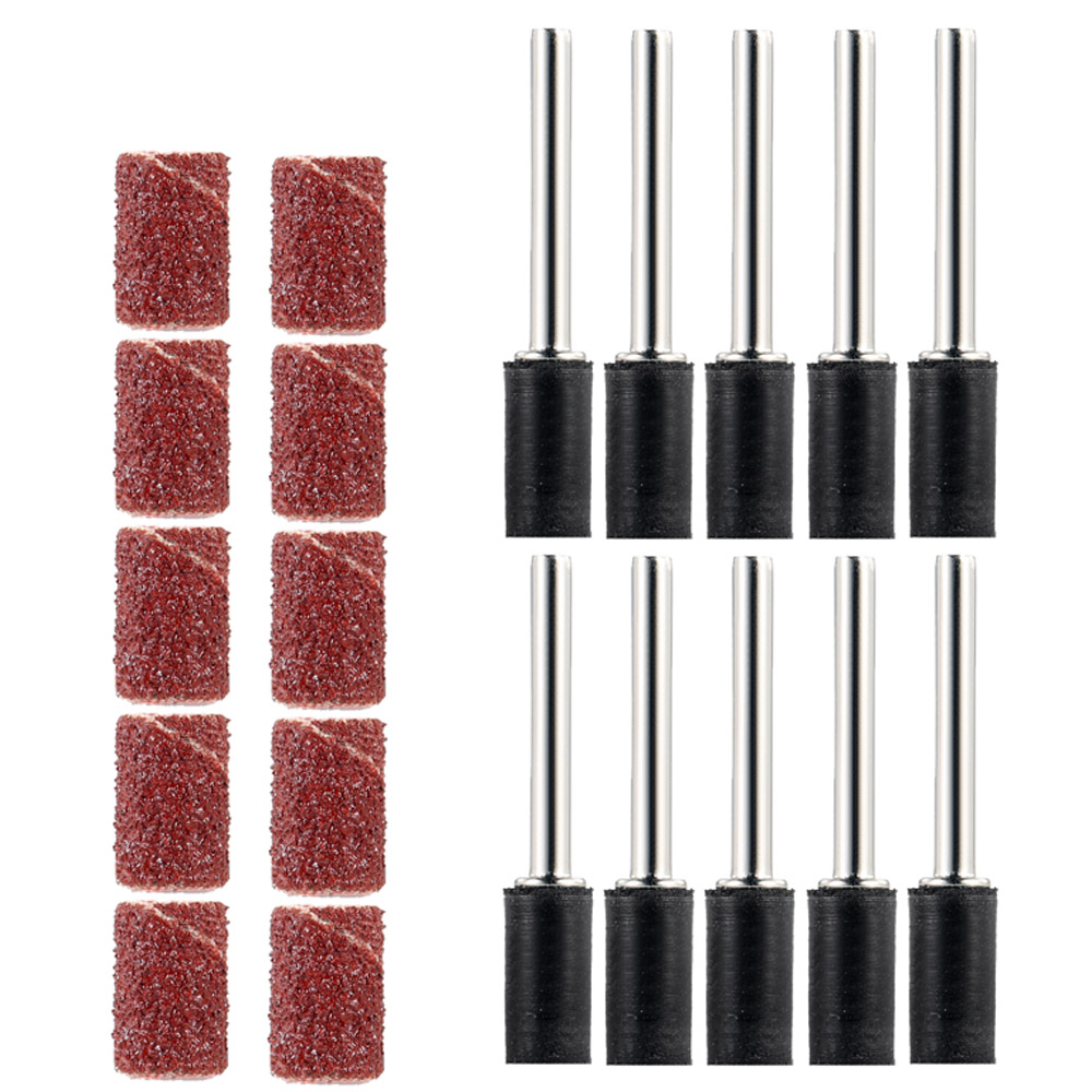 80 Grinding Wheel Sanding Bands Sanding Sleeves Sandpaper Dremel Accessories With Connecting Rod forGrinding Polishing Nail Tool