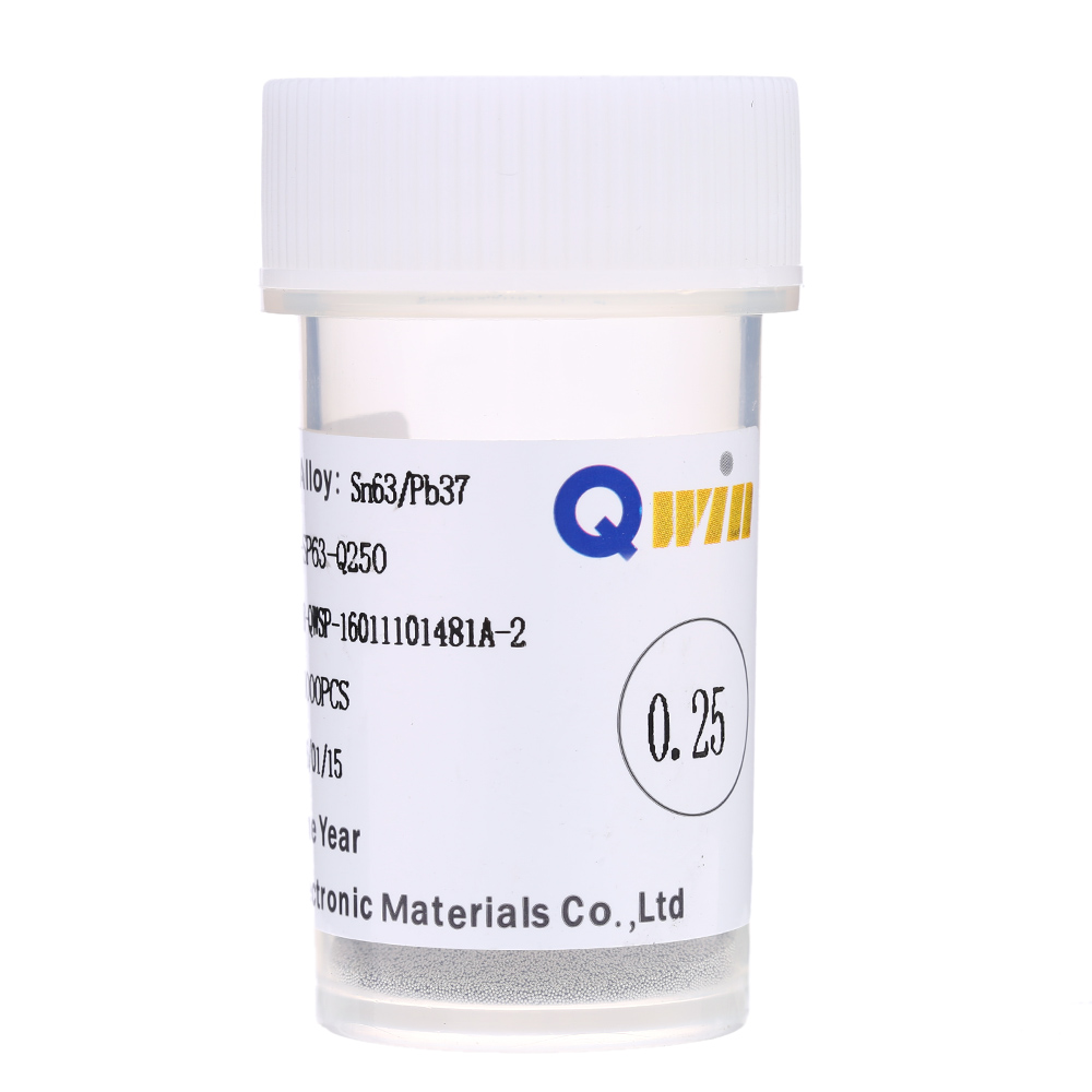 Quality Leaded Solder Balls Soldering Ball Set 0.20 0.25 0.30 0.35 0.40 0.45 0.50 0.55 0.60 0.65 0.76mm 250k bottle Sn63 Pb37