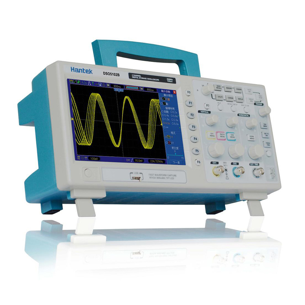 Hantek DSO5102B Digital Storage Oscilloscope 2CH 100MHz USB Oscilloscope 7 TFT Memory Depth 1M 1GSa s 8 bits 4nS div 40S div