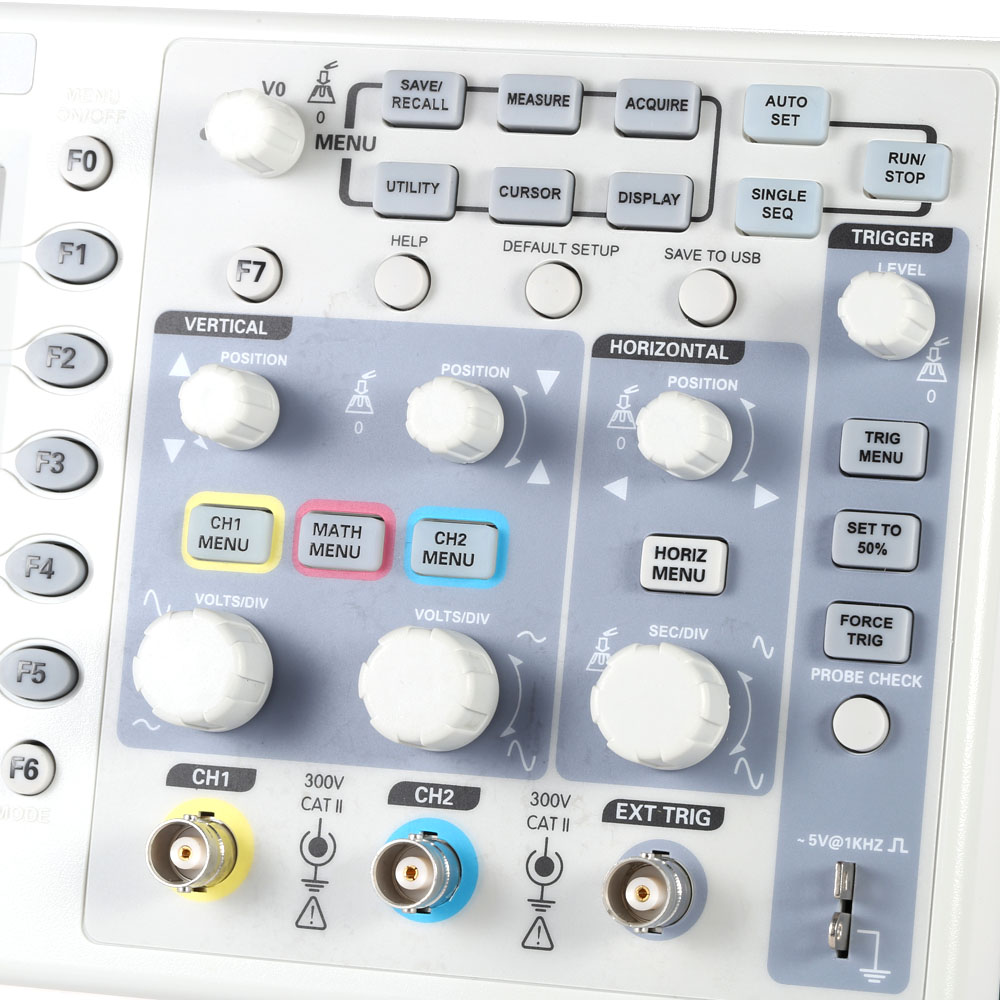 Hantek DSO5102B Digital Storage Oscilloscope 2CH 100MHz USB Oscilloscope 7 TFT Memory Depth 1M 1GSa s 8 bits 4nS div 40S div