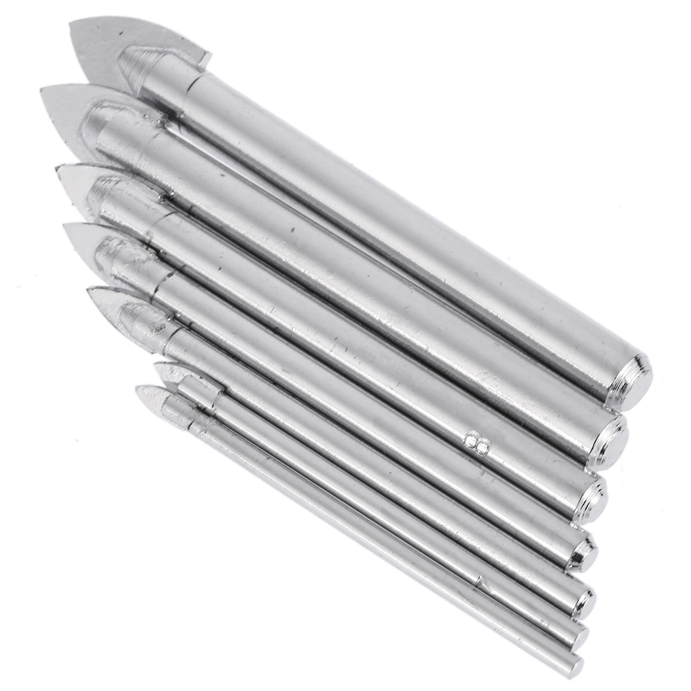 7PC YG8 Quality ferramentas Power Drill tools Triangular Glass Ceramic Drill Bit Set Great Glass Tile Drill furadeira perforator