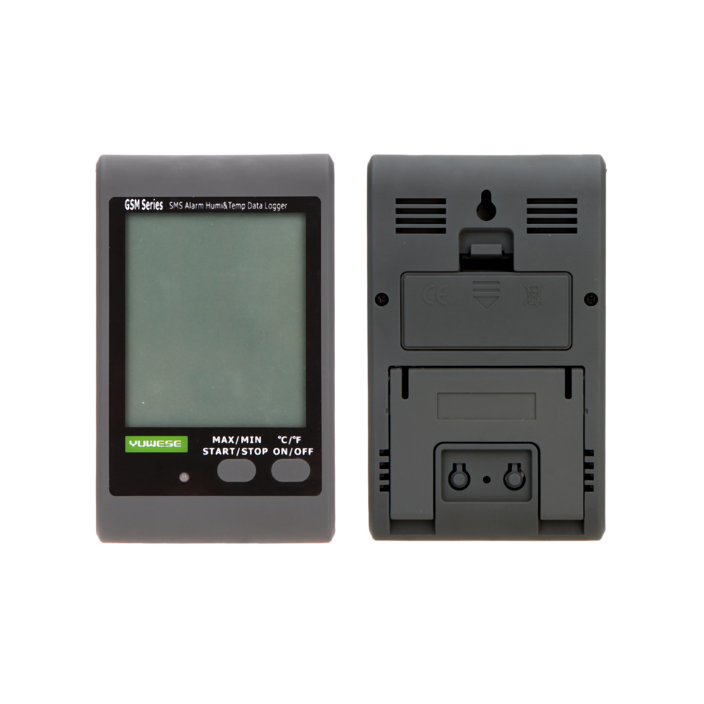 GSM LCD Digital intelligent Thermometer Hygrometer Temperature Humidity Data Recording Logger Meter SMS Alarm PC Connecting