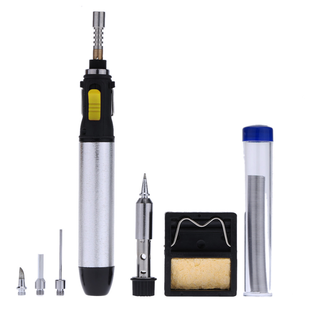 7 in 1 Gas Soldering Iron solder Tools Cordless Welding Torch Kit 12ml Gas Welding Iron Repair Tools Welding Soldering Supplies