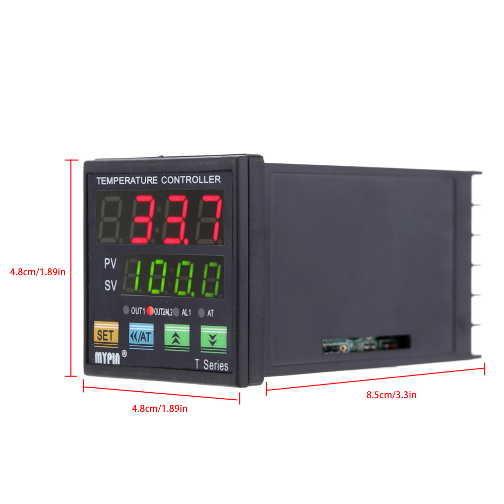 Mini Digital PID Temperature Controller Thermometer Heating Cooling Control+Solid State Relay Module+RTD Thermistor Sensor Probe