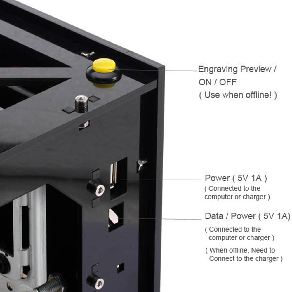 NEJE 500mW mini DIY laser Engraving Machine laser cutter USB Laser Engraver Automatic Off line Operation with Protective Glasses