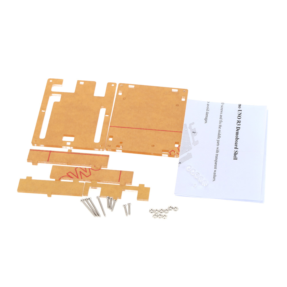Useful Transparent Acrylic Protective Case for Arduino Demoboard Shell DIY Kit UNO R3 DIY Module Board Demoboard Shell
