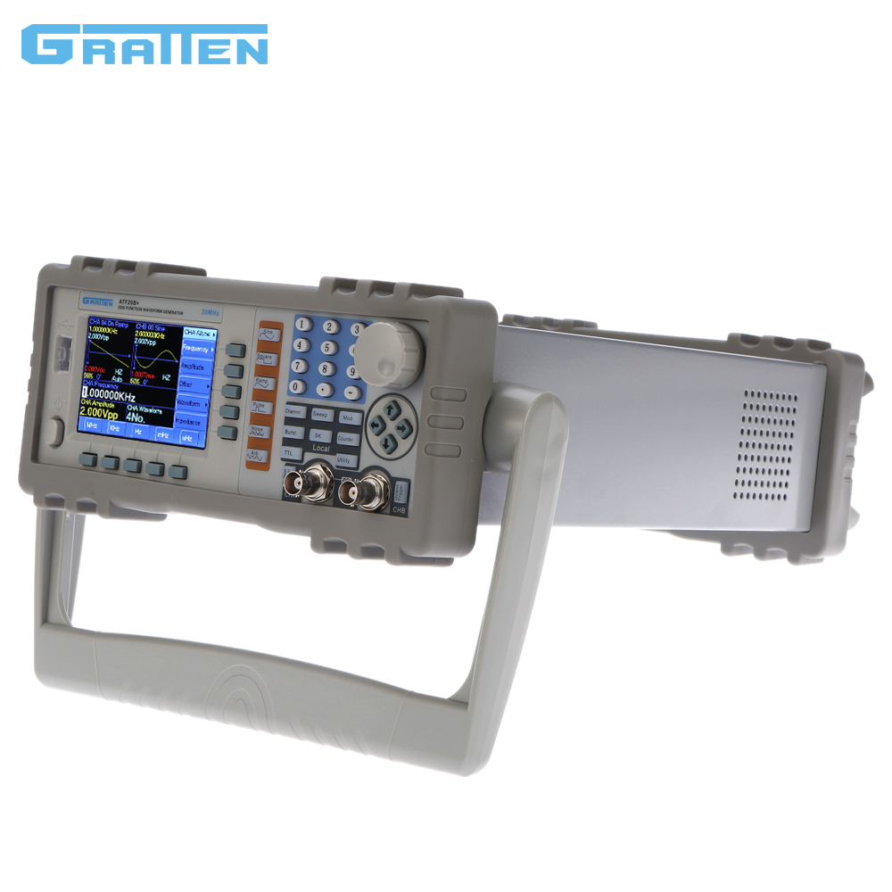 GRATTEN ATF20B+ Double Channel DDS Function Signal Generator Arbitrary Waveform Frequency Generator Meter 20MHz 100MSa s