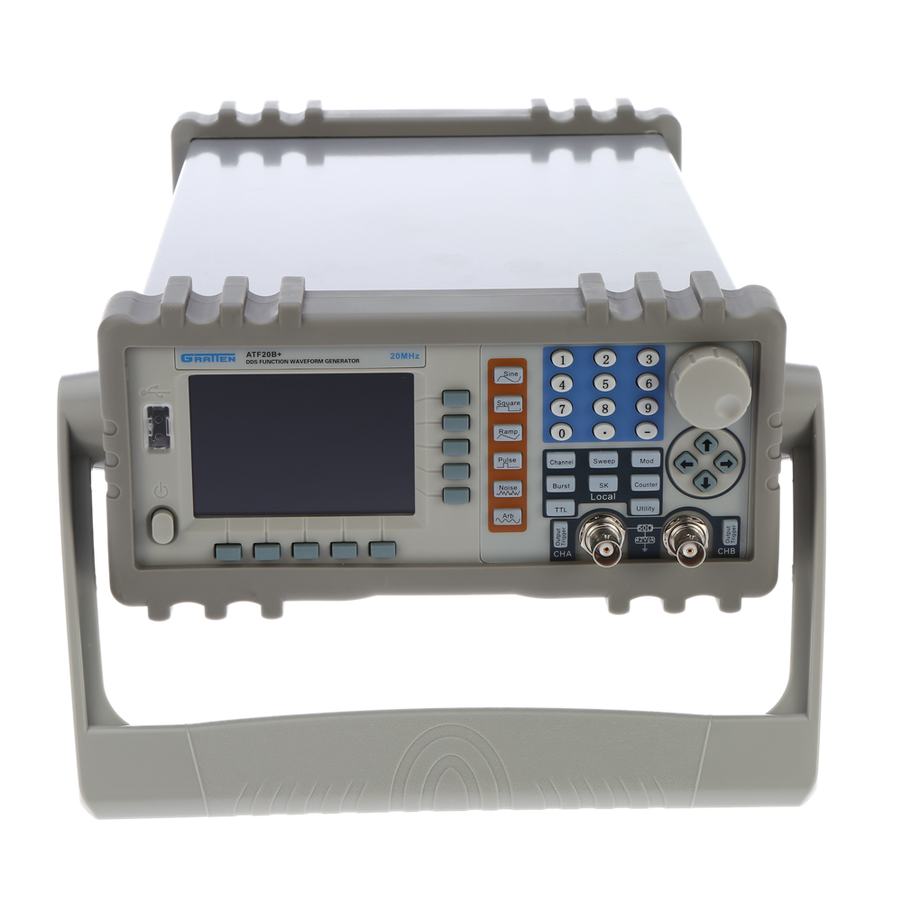 GRATTEN ATF20B+ Double Channel DDS Function Signal Generator Arbitrary Waveform Frequency Generator Meter 20MHz 100MSa s