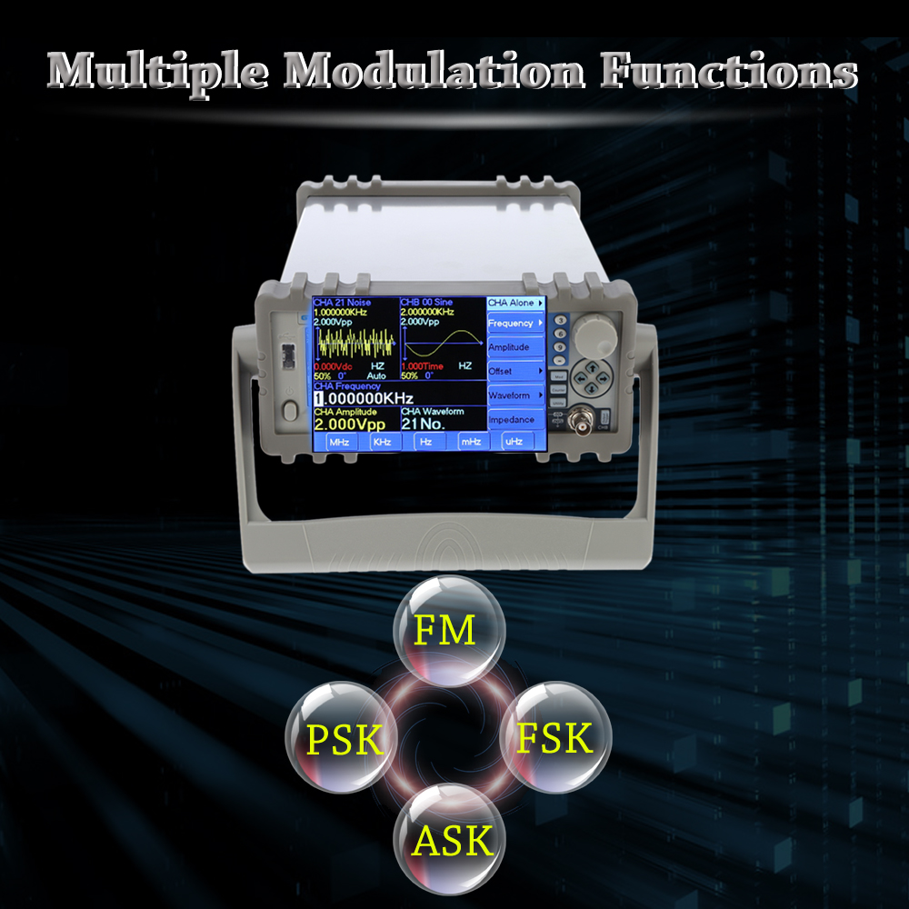 GRATTEN ATF20B+ Double Channel DDS Function Signal Generator Arbitrary Waveform Frequency Generator Meter 20MHz 100MSa s