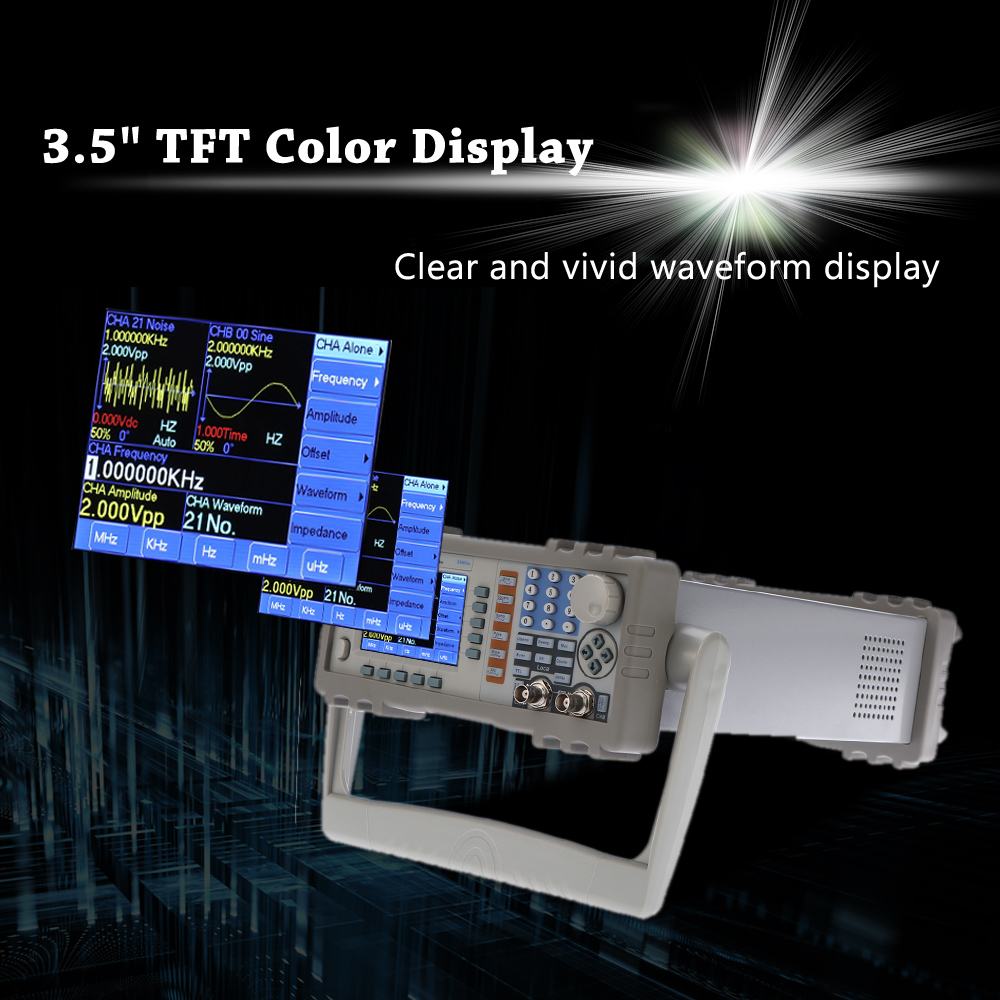 GRATTEN ATF20B+ Double Channel DDS Function Signal Generator Arbitrary Waveform Frequency Generator Meter 20MHz 100MSa s