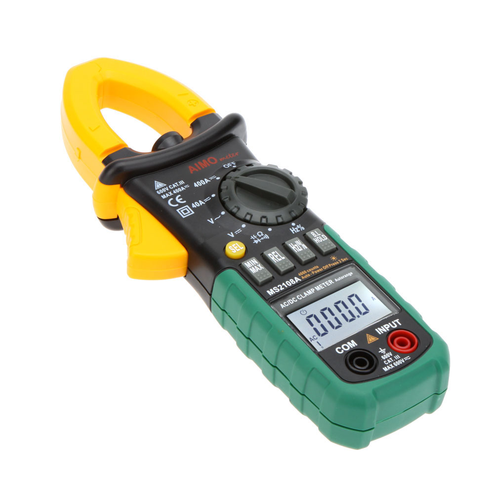 AIMO MS2108A Auto Range Digital Multimeter Clamp Meter for AC DC Voltage Current Frequency Resistance Capacity Diode multitester