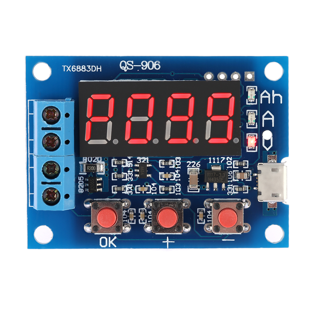 New battery tester module Battery Capacity Meter Discharge Tester for 18650 Li ion Lithium Lead Acid Battery 1V 15V
