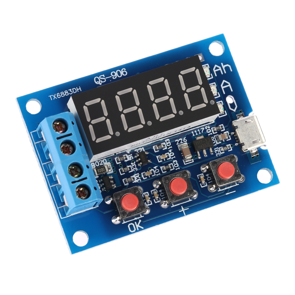 New battery tester module Battery Capacity Meter Discharge Tester for 18650 Li ion Lithium Lead Acid Battery 1V 15V