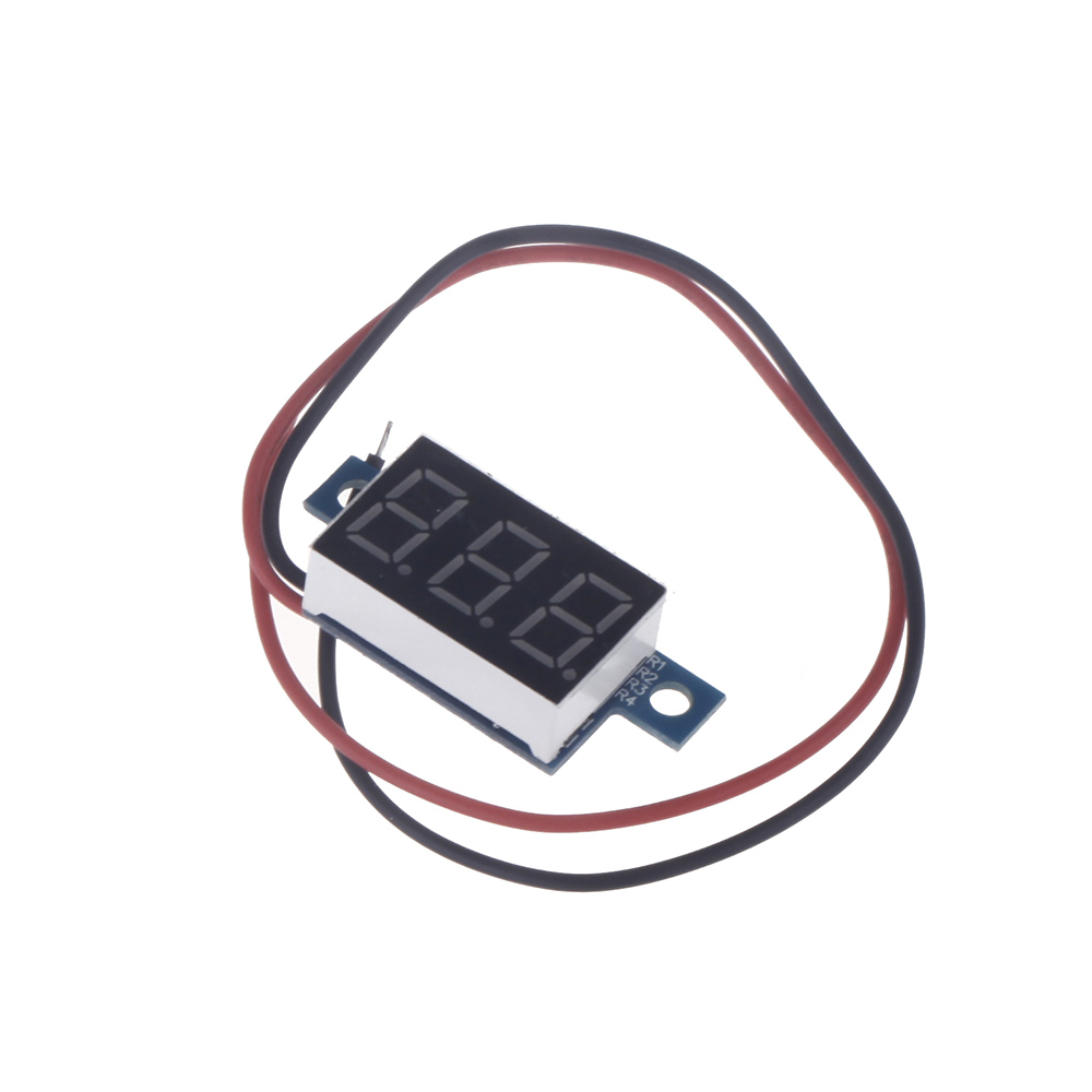 Mini 2 Wires DC Voltmeter 3.3 30V LED Panel Digital Display Voltage Meter Tester Voltage Diagnostic tool with Red Light