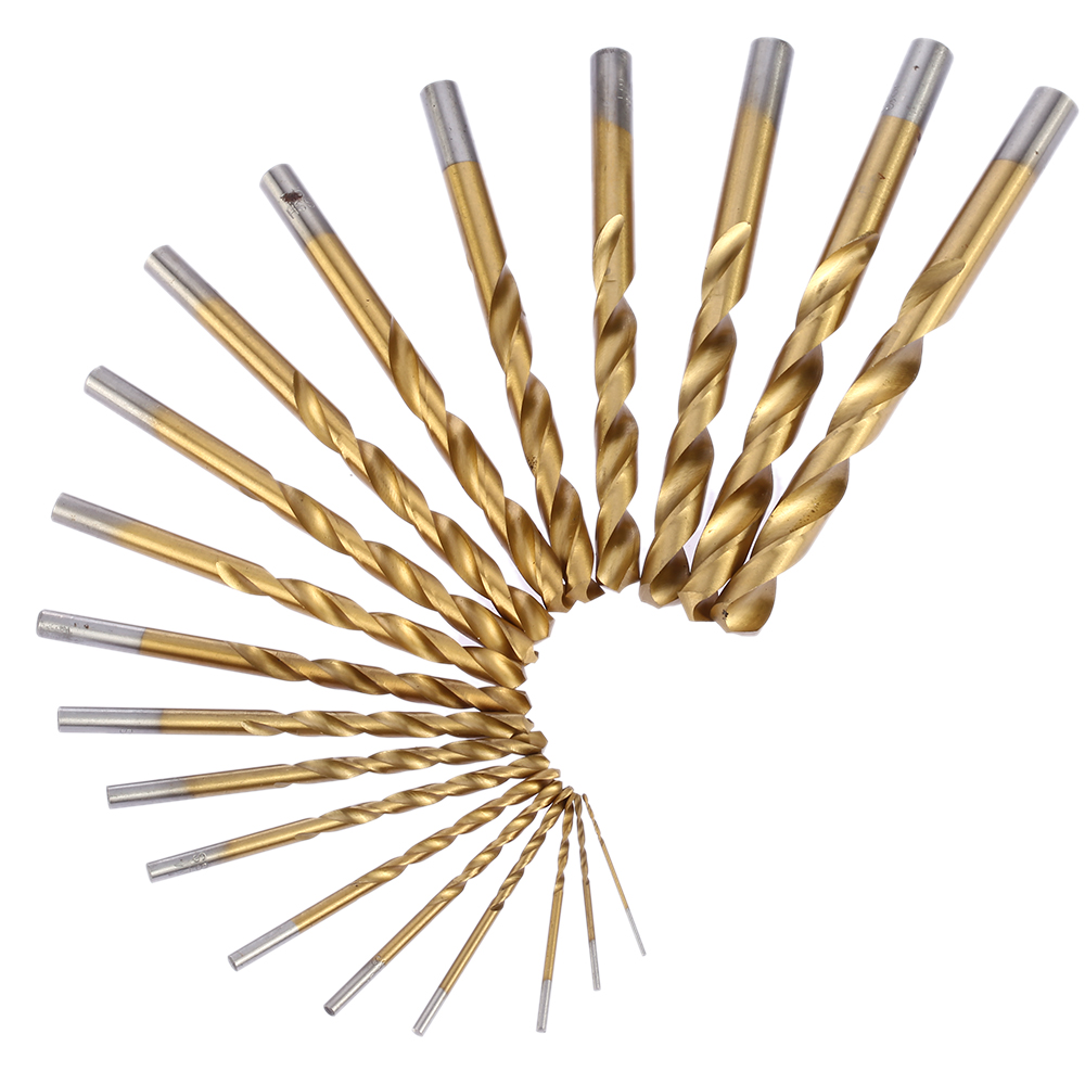 19pcs set HSS High Quality Twist Drill Tools High Speed Steel perforator Twist Drill Bits Set Metric System 1 10mm ferramentas