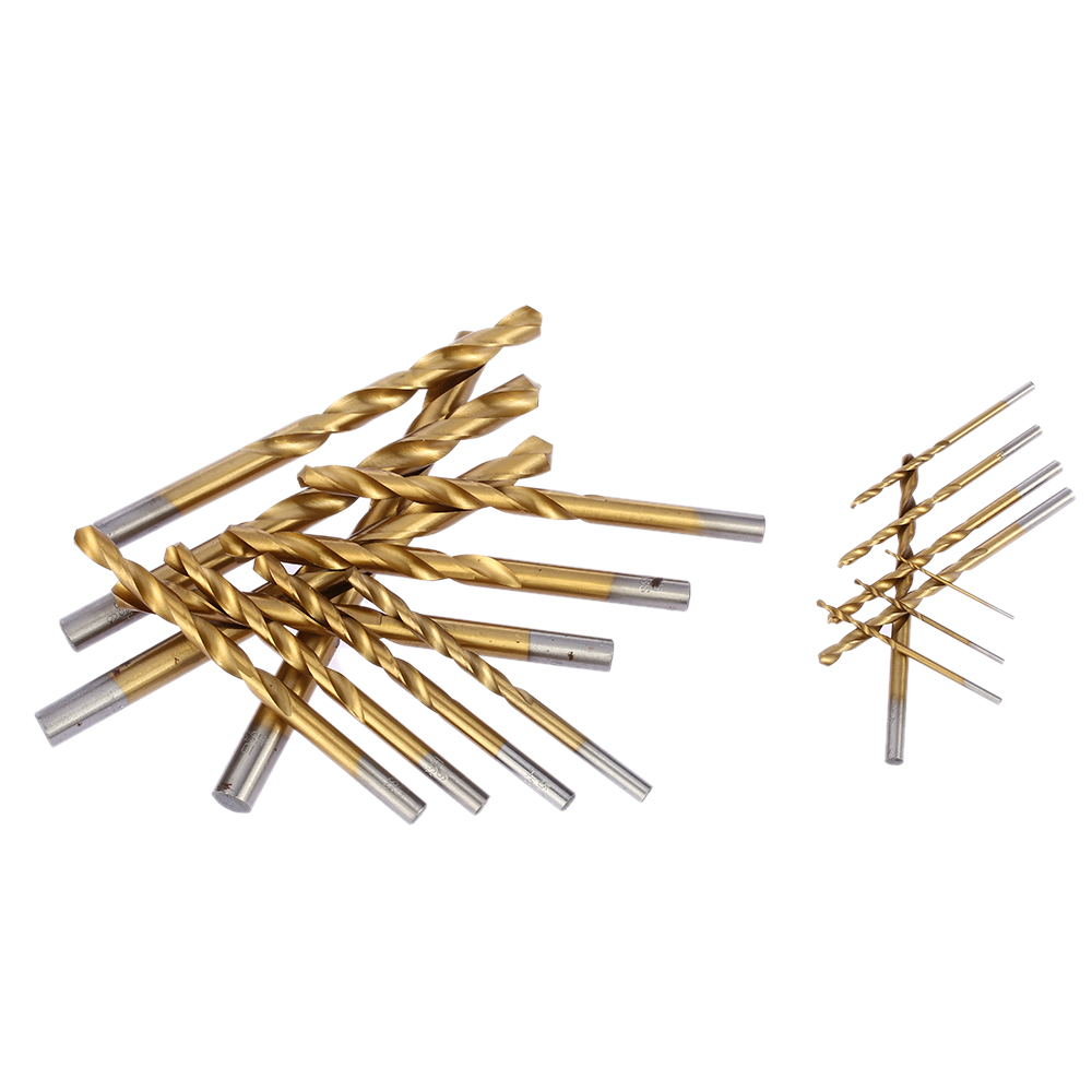 19pcs set HSS High Quality Twist Drill Tools High Speed Steel perforator Twist Drill Bits Set Metric System 1 10mm ferramentas