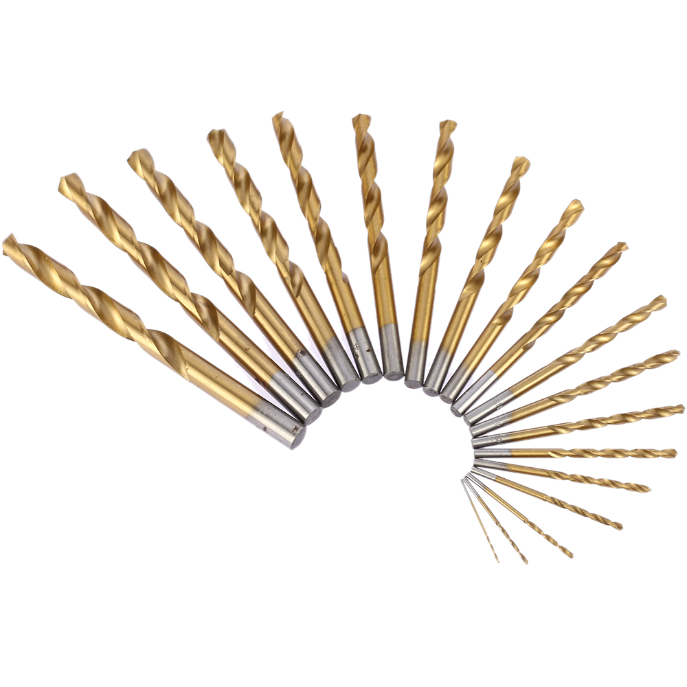 19pcs set HSS High Quality Twist Drill Tools High Speed Steel perforator Twist Drill Bits Set Metric System 1 10mm ferramentas