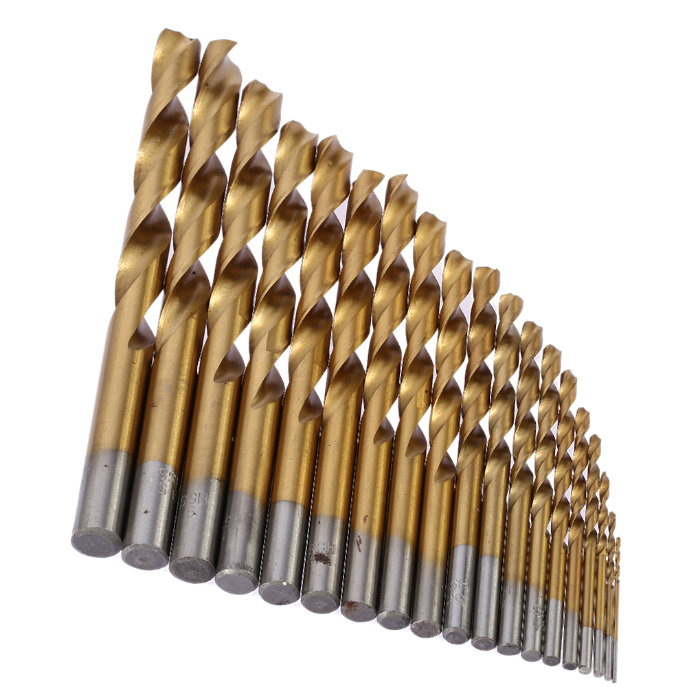 19pcs set HSS High Quality Twist Drill Tools High Speed Steel perforator Twist Drill Bits Set Metric System 1 10mm ferramentas