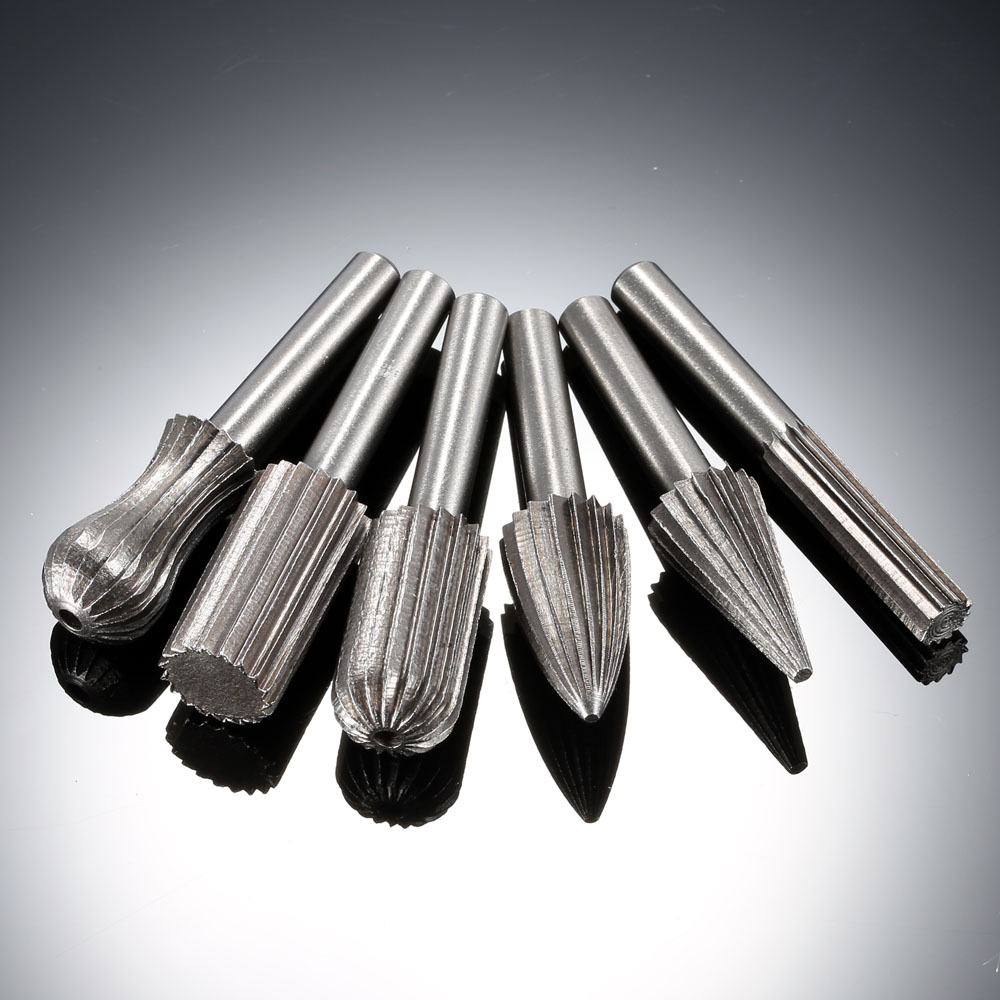 6pcsmini Rotary File Tools for electric drill herramientas Rotary File Cutter Engraving Grinding Bit for woodworking power Tools