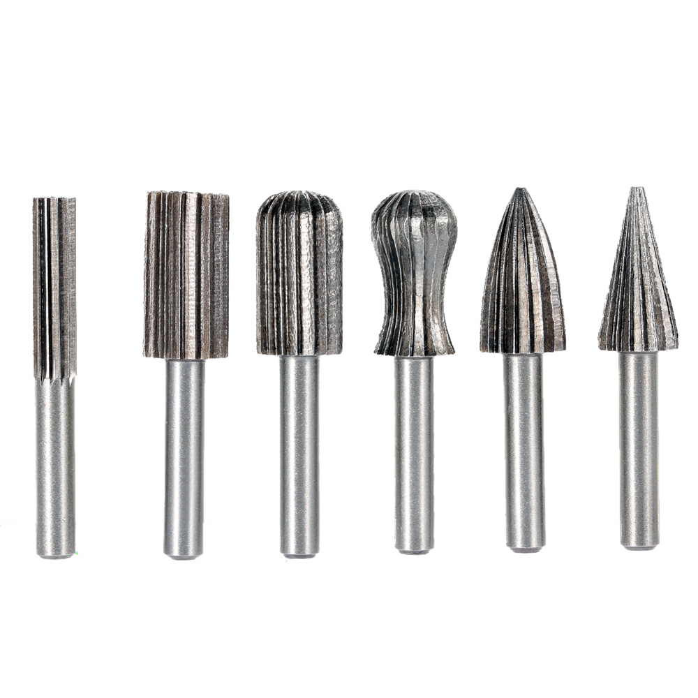 6pcsmini Rotary File Tools for electric drill herramientas Rotary File Cutter Engraving Grinding Bit for woodworking power Tools