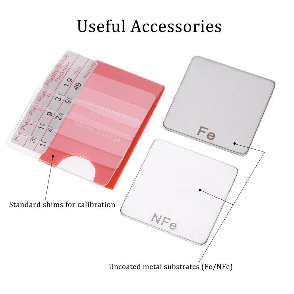 Nicety High Percision Digital Coating Thickness Gauge Tester Paint feeler gauge Fe NFe Single Continuous Measure Data Storage