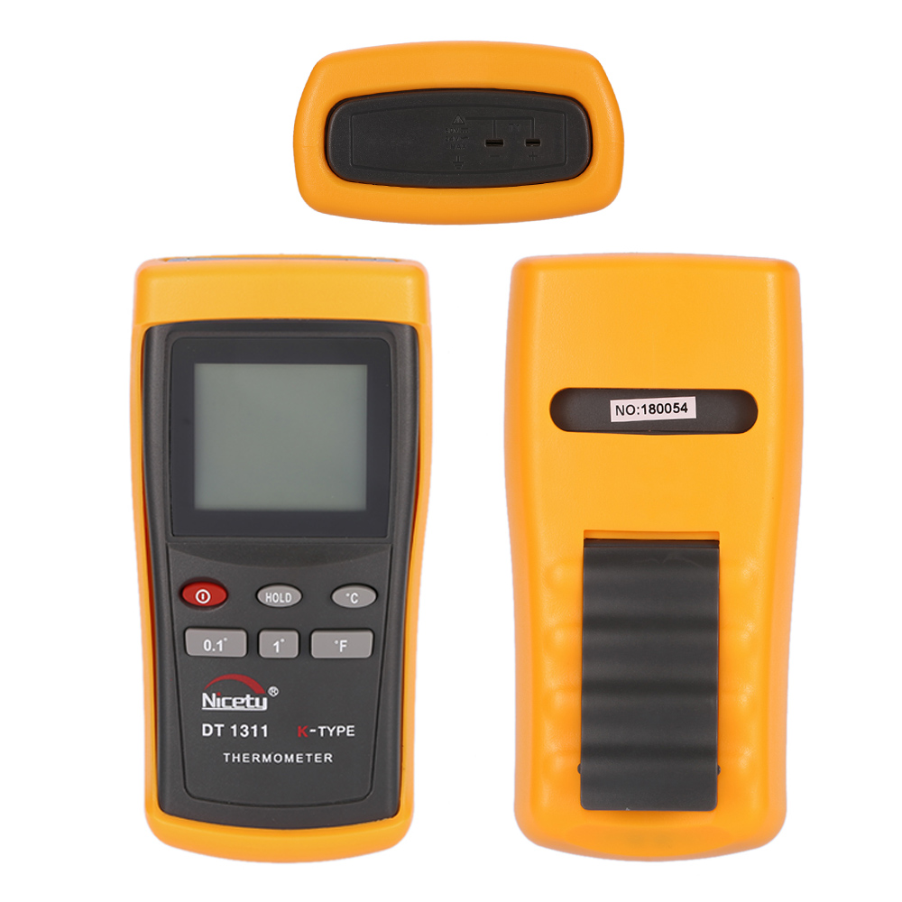 Nicety Handheld Digital Thermometer Single Channel Temperature Meter K Type Thermocouple Sensor Switchable Resolution 200~1370C