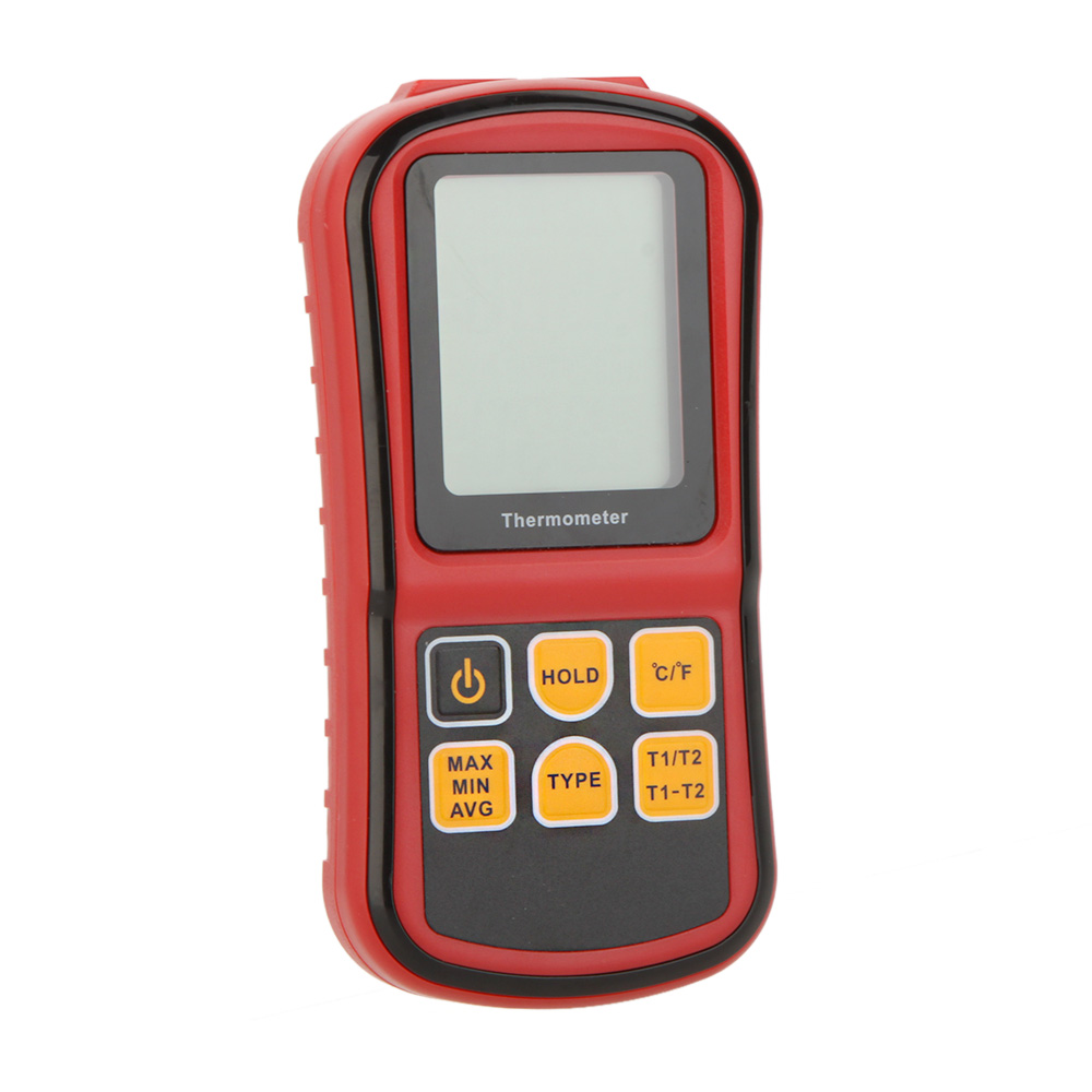 Digital Thermometer Dual channel Temperature instrument diagnostic tool Tester for K J T E R S N Thermocouple with LCD Backlight