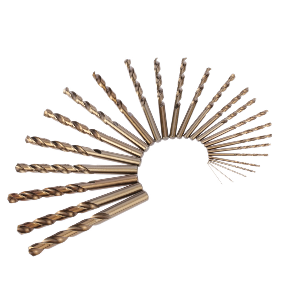 25pcs set Professional Twist Drill Bit Set for Woodworking Drill Bit Round Shank Cobalt Metal Drilling power Tools ferramentas