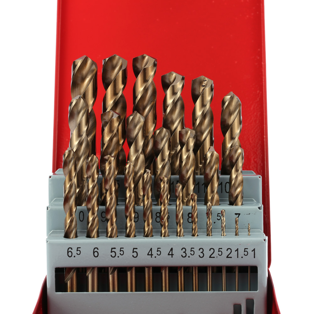 25pcs set Professional Twist Drill Bit Set for Woodworking Drill Bit Round Shank Cobalt Metal Drilling power Tools ferramentas