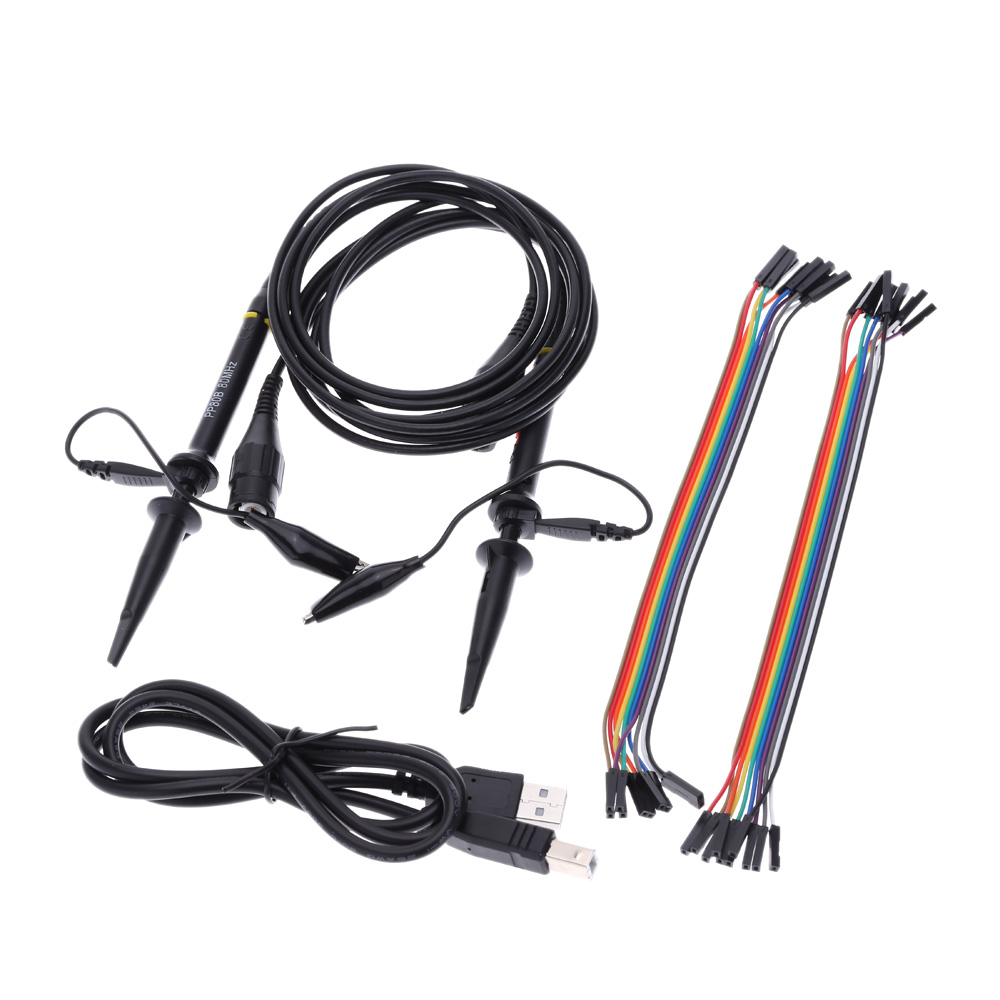 Highly Efficient USB Oscilloscope Digital Storage PC Based Oscilloscope with 2 channels 16CH logic analyzer 48MSa s 20MHz