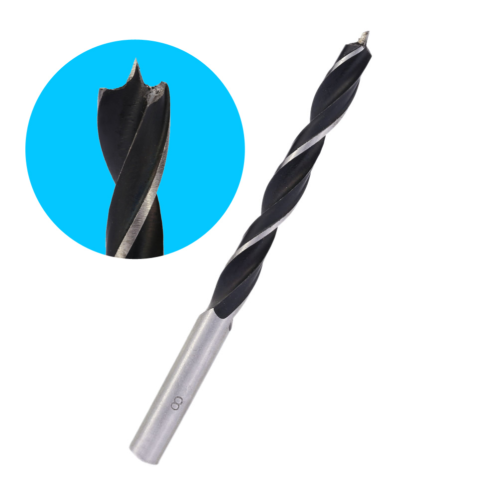 5pcs set 4 10mm Wood Drill Bit Brad Point High carbon Steel Wood Drill Bit Set Three Point Woodworking Drill 4 5 6 8 10mm